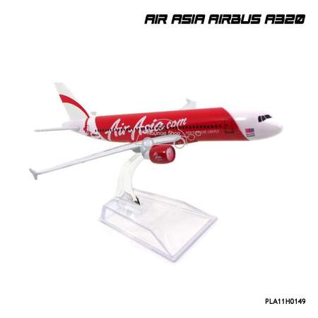 Naynaeshop โมเดลเครื่องบิน แอร์เอเชีย AIR ASIA AIRBUS A320 (16 cm)