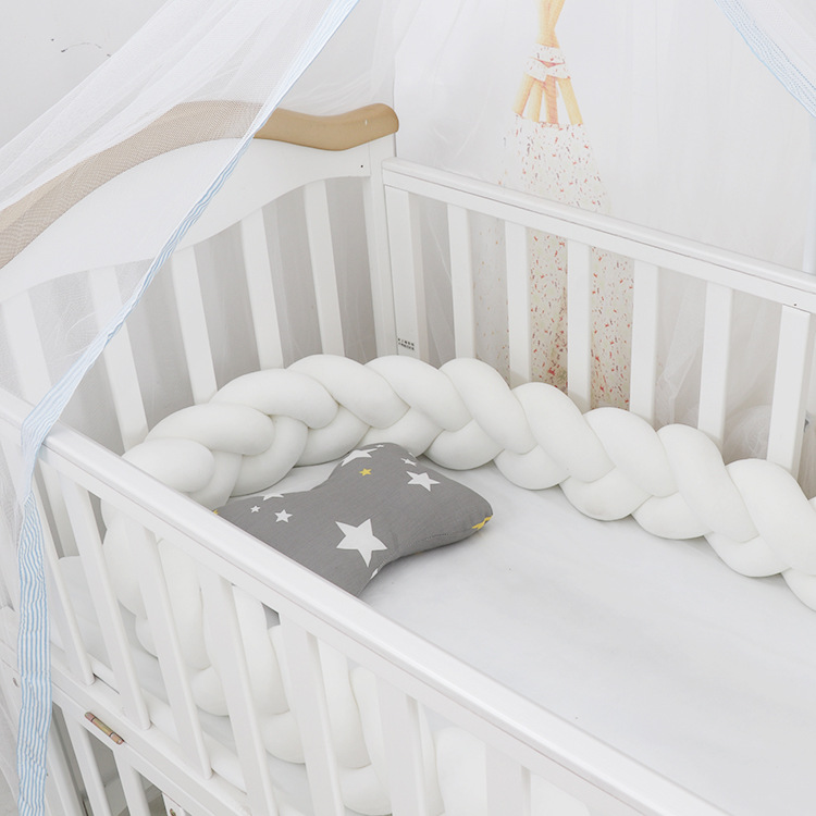 Baby Bumper Bed Braid Knot Pillow Cushion Bumper Tresse De Lit Bebe Crib  Protector Cot Bumper Room Decor Crib Bedding Set
