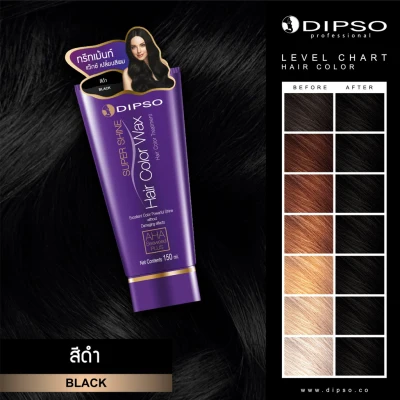 แว๊กซ์สีผมดิ๊ฟโซ่ ซุปเปอร์ ชายน์ แฮร์ คัลเลอร์ แว๊กซ์ 150 มล.DIPSO Super Shine Hair Color Wax 150 ml.