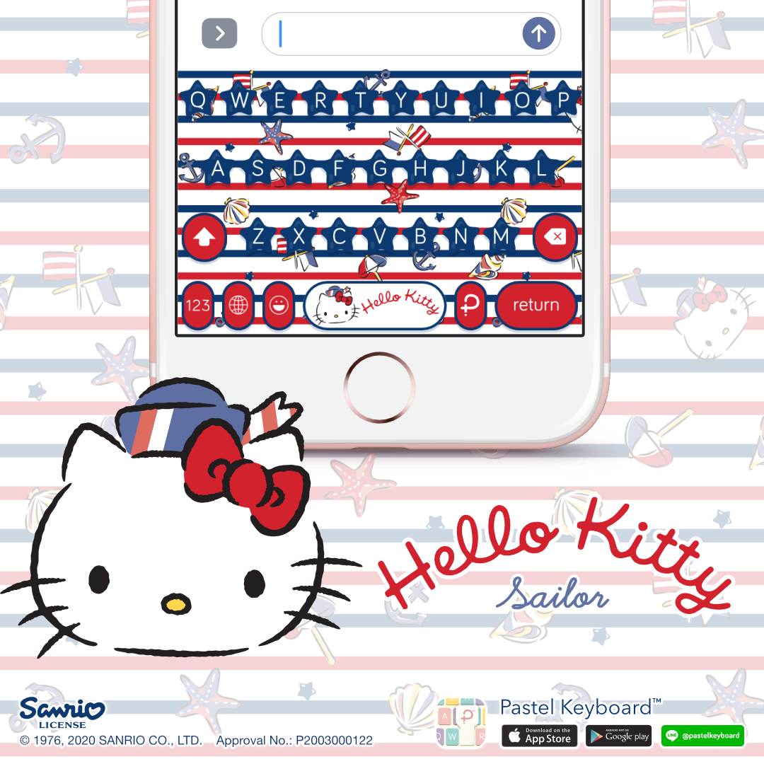 Hello Kitty Sailor Keyboard Theme⎮ Sanrio (E-Voucher) for Pastel Keyboard App