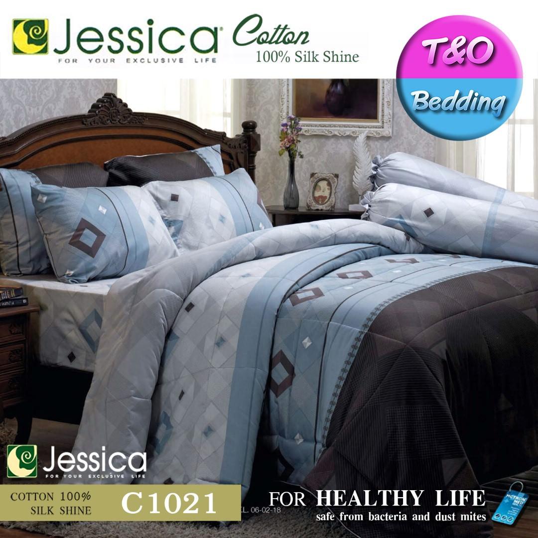 Jessica Cotton100 Bed Sheet Set (Size S3.5ft./ M5ft./ L6ft.) [No