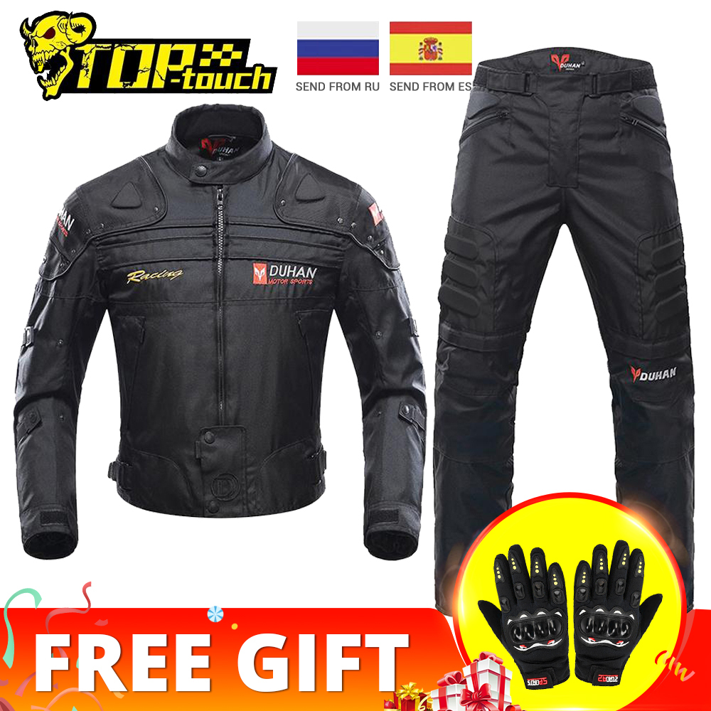 DUHAN เสื้อแจ็คเก็ตขี่จักรยานยนต์ผู้ชายขี่ Motocross แข่งรถเอนโดโร่แจ็คเก็ต Moto แจ็คเก็ต Windproof Coldproof มอเตอร์ไซด์เสื้อผ้าป้องกัน