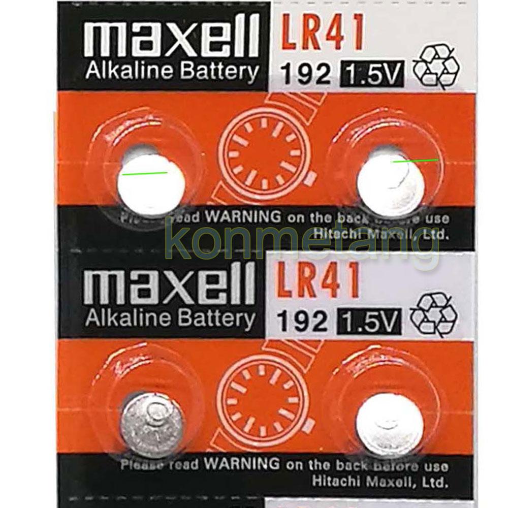 ถ่านกระดุม LR41 Maxell 1 แผง(10ก้อน) เทียบเท่าAG3/ 392/SR41/192 /L736 .