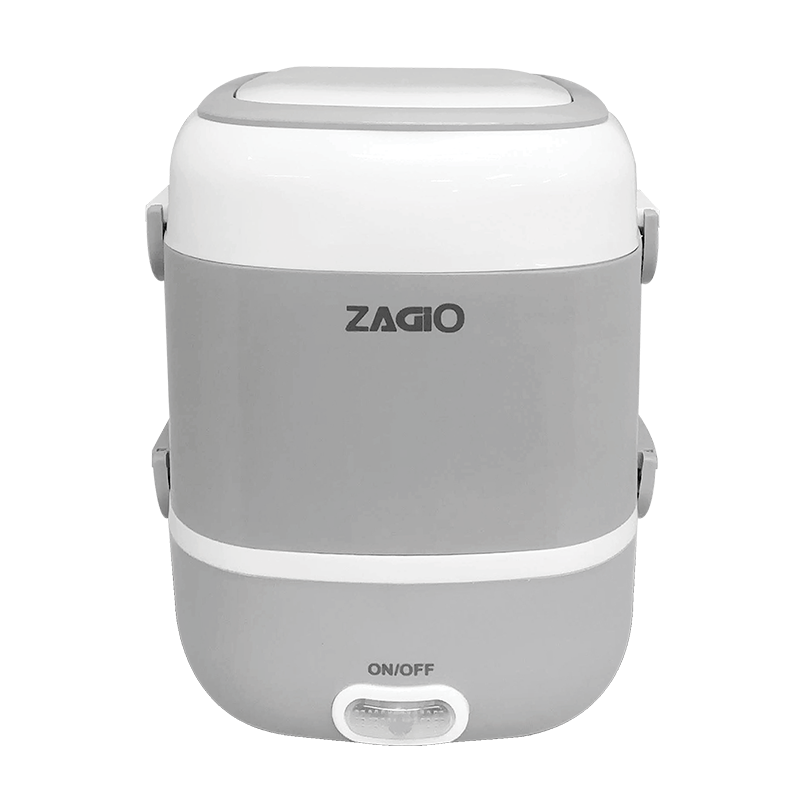 ZAGIO ปิ่นโตอุ่นอาหารไฟฟ้า 3 ชั้น รุ่น ZG-3153 ความจุ 2 ลิตร สีขาว - เทา
