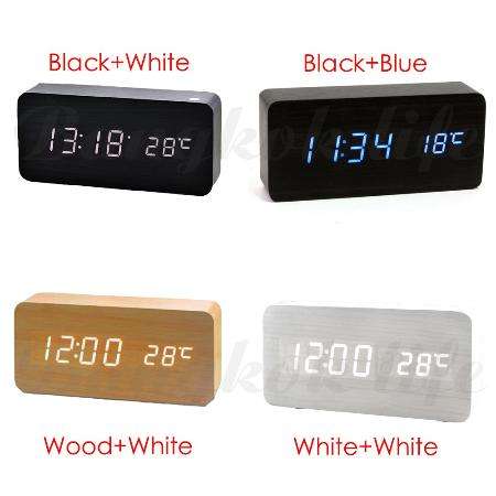 นาฬิกาปลุก Led พร้อมฟังก์ชั่นวัดอุณหภูมิ แบบไม้ USB/AAA นาฬิกาปลุก นาฬิกาตังโต๊ะ นาฬิกาหัวเตียง นาฬิกาดิจิตอล นาฬิกาปลุกดิจิตอล นาฬิกาปลุกแสดงอุณหภูมิ นาฬิกาสวยๆ นาฬิกาตั้งโต้ะ นาฬิกาled นาฬิกาตั้งเวลา Wood Clock