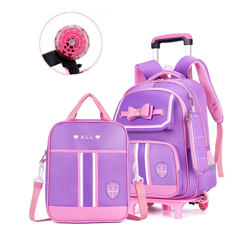 2022 Waterproof Children Rolling backpack With 2 Wheels school Wheeled