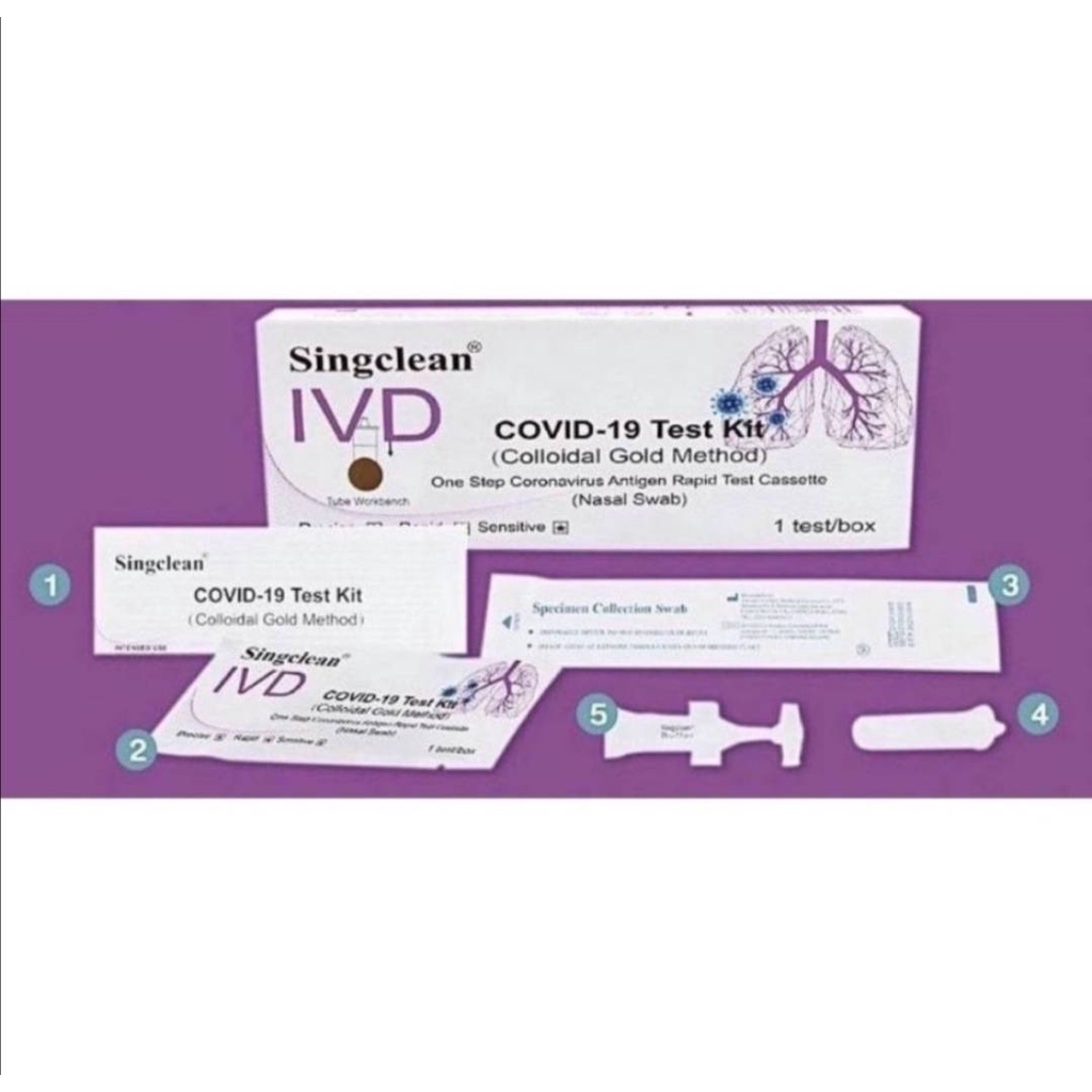 ชุดตรวจ Test Kit (Colloidal Gold Method) IVD Singclean Test Kit แบบ 1:1 ...
