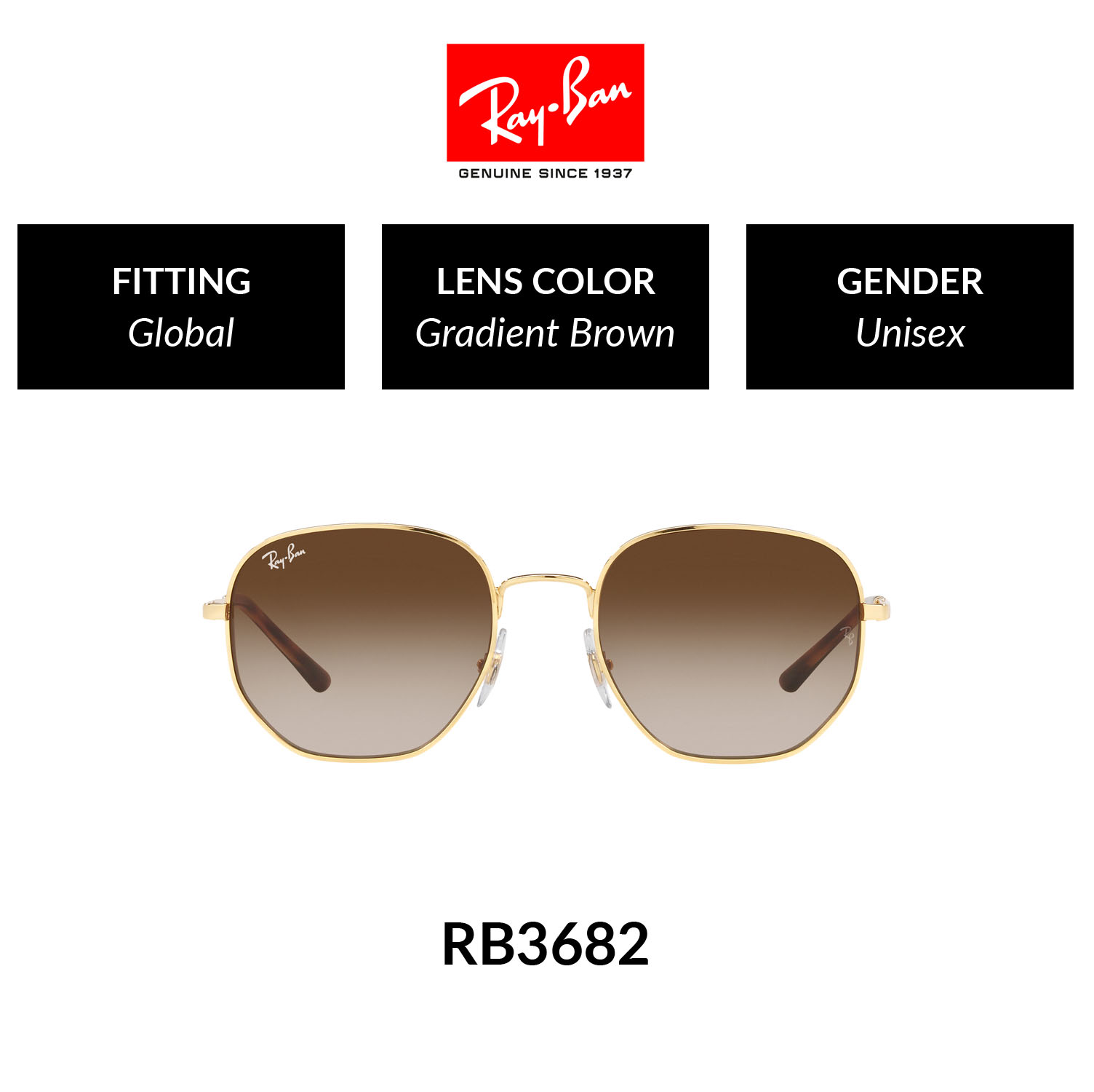 Ray-Ban - RB3682 001/13 -Sunglasses | Lazada.co.th