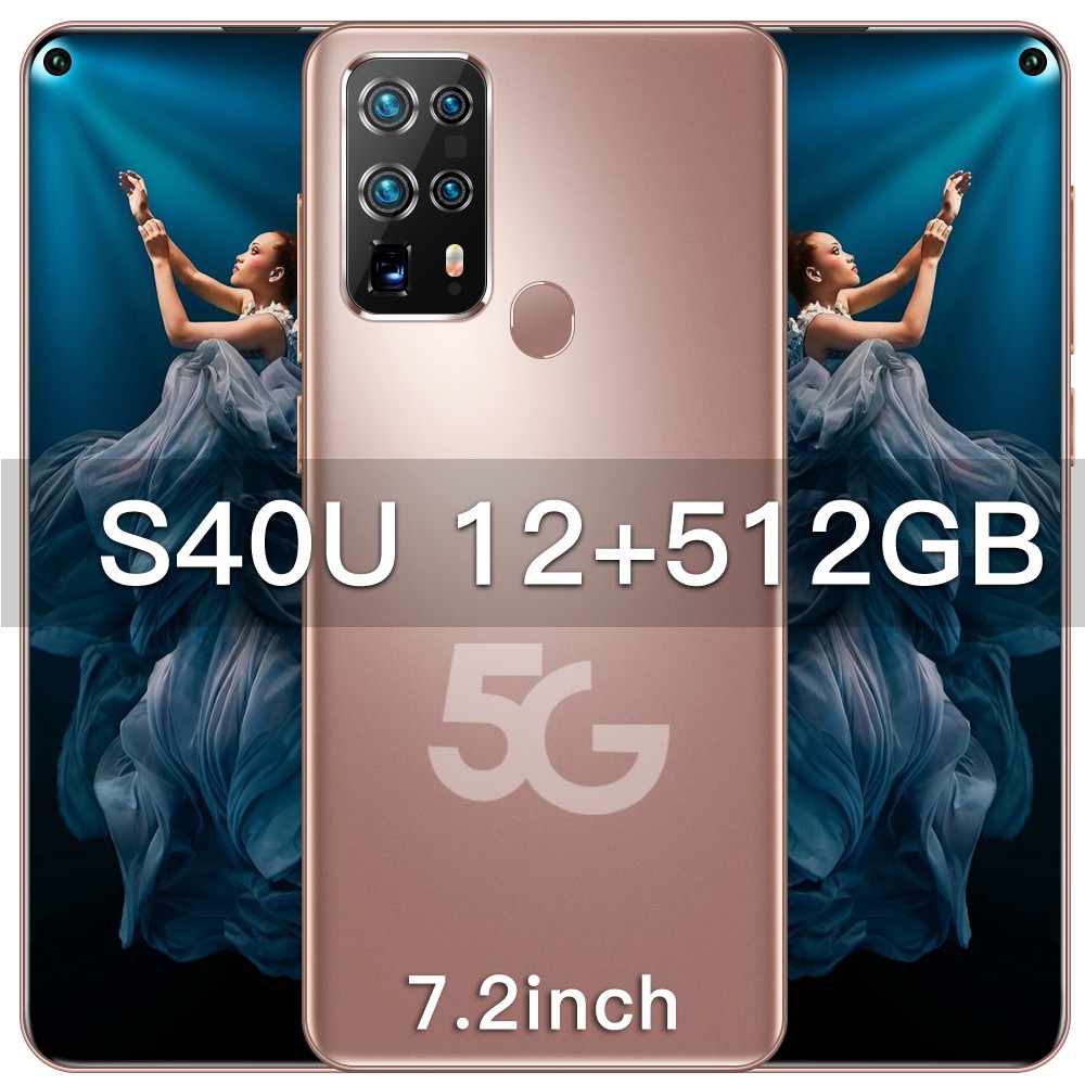 SAMSUNG S40U โทรศัพท์ราคาถูก 5G โทรศัพท์มือถือ 12GB-512GB แบบเต็มหน้าจอลายนิ้วมือป 7.2 inch มือถือ โทรศัพท์มือถือ