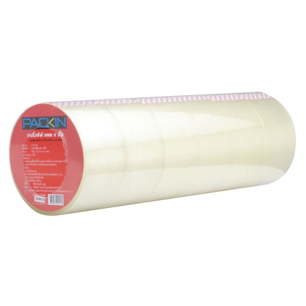 Pack Inop เทป OPP PACK IN 2 นิ้ว x 45 หลา สีใส 6 ม้วน / แพ็ค - Baanthai3 - ThaiPick