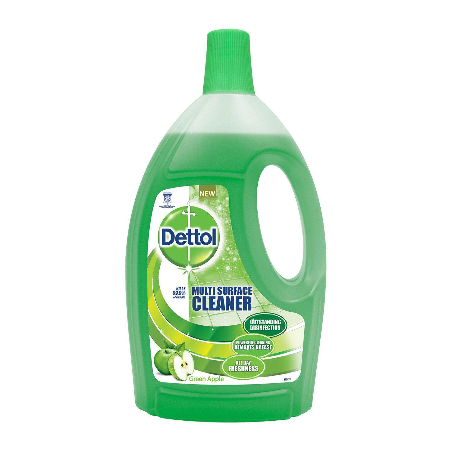 [ส่งฟรี]Dettol Multi Surface Cleaner Green Apple 2L เดทตอล น้ำยาทำความสะอาดพื้นผิว กลิ่นแอปเปิ้ล สีเขียว 2ลิตร Free Shipping