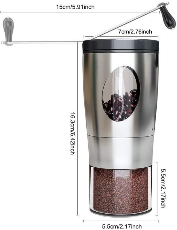 【จัดส่งฟรี】 Coffee Grinder เครื่องบดกาแฟ เครื่องบดกาแฟพับสแตนเลส เครื่องบดกาแฟวินเทจ เครื่องบดสมุนไพร บดเมล็ดถั่ว ที่บดเม็ด