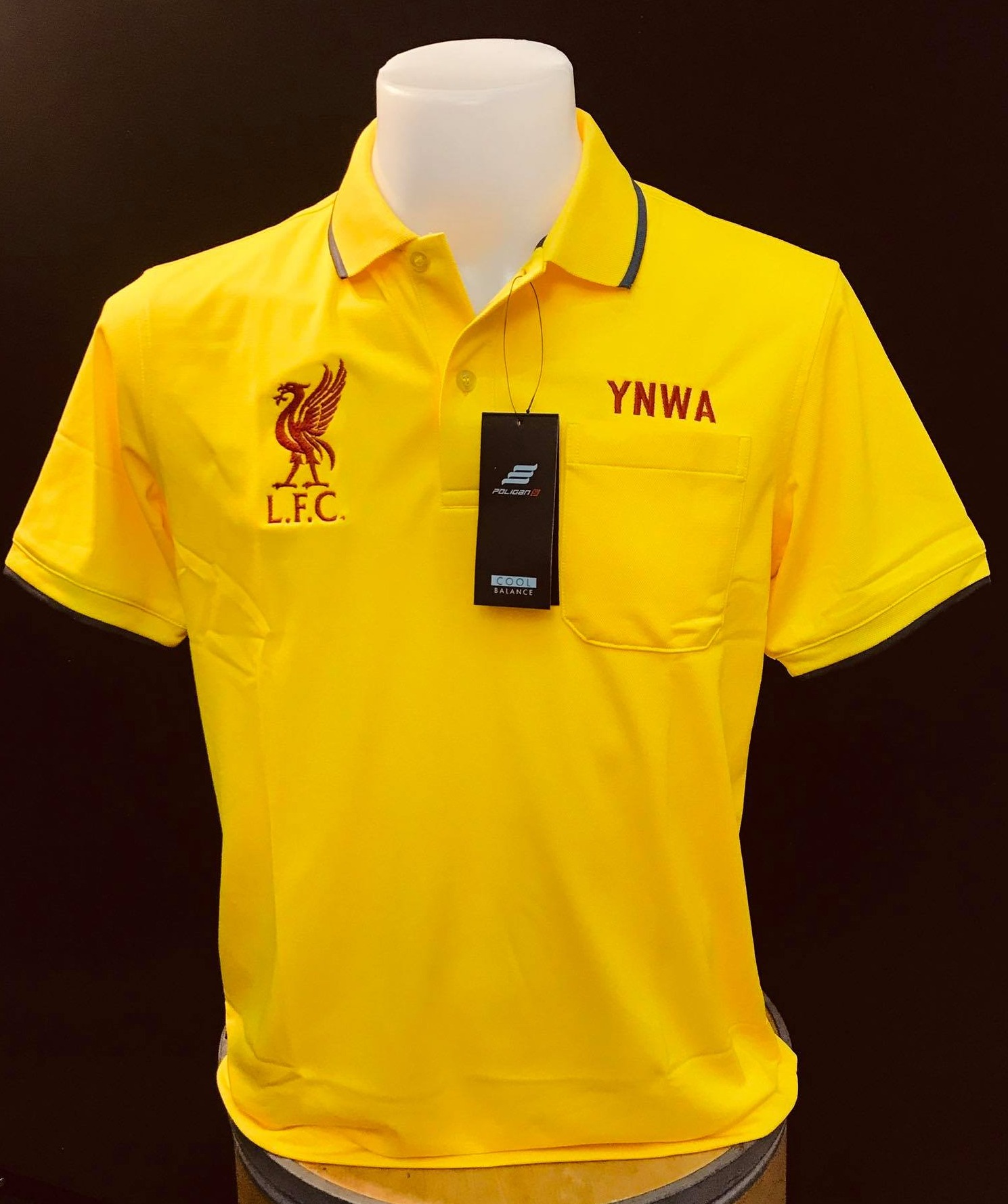 เสื้อโปโลสีเหลือง ลิเวอร์พูล ปักหงส์แดง&YNWA