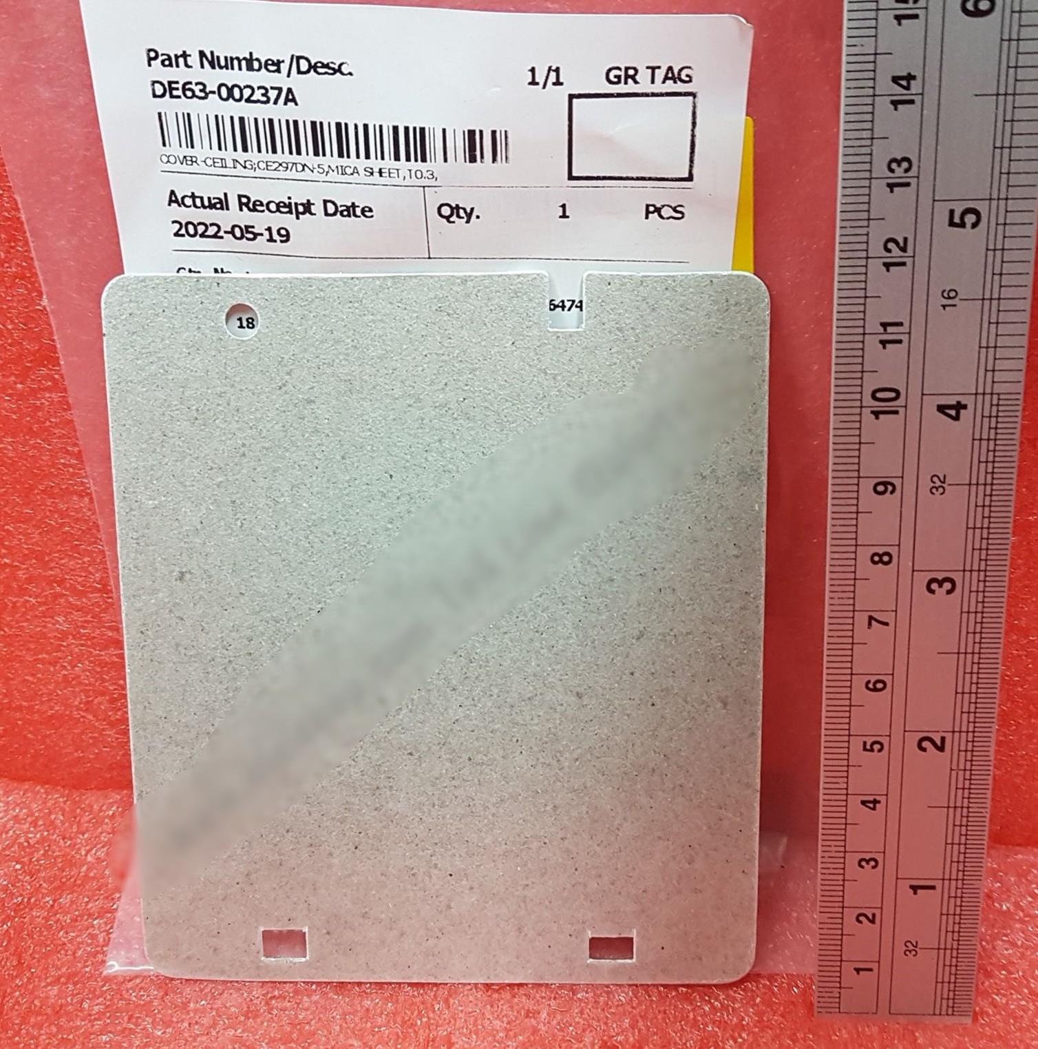 อะไหล่แท้ศูนย์/แผ่นความร้อนไมโครเวฟซัมซุง/SAMSUNG/DE63-00237A/COVER ...