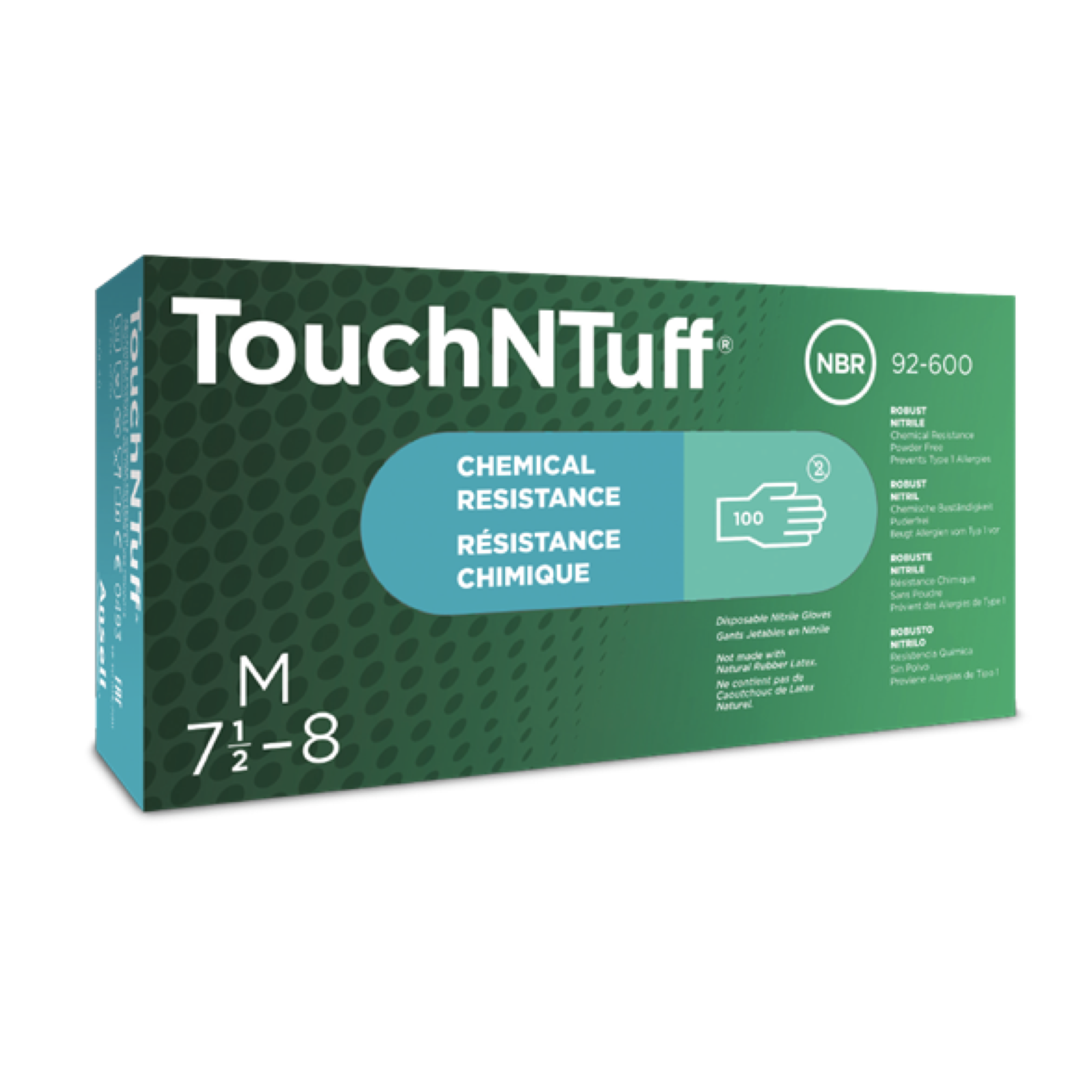 ถุงมือไนไตร Ansell TouchNTuff 92-600 ป้องกันสารเคมี ไวรัส  variation3 M
