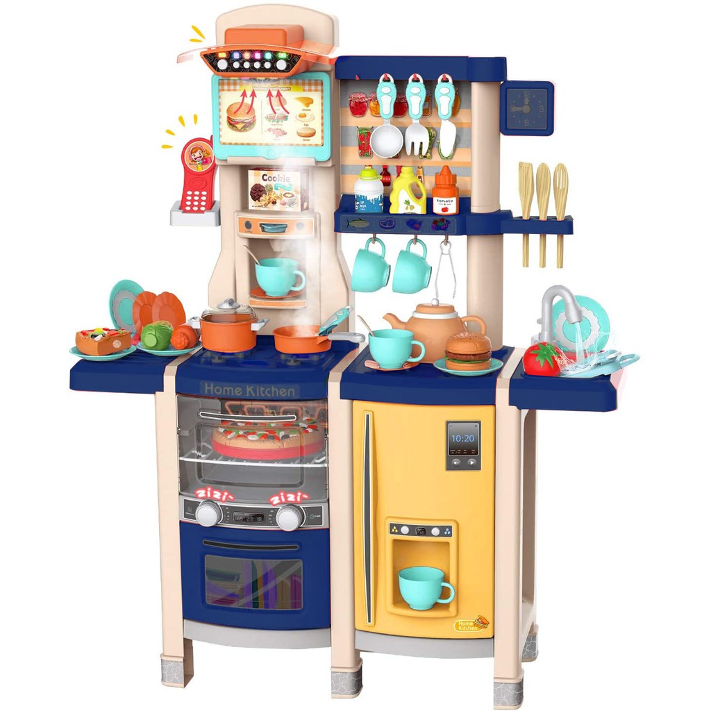 KitchenSet ชุดครัวของเล่นเด็ก MJL-87 ชุดใหญ่65ชิ้น ชุดครัวพร้อมแสงและเสียง ของเล่นทำอาหาร ถูกใจคุณหนูๆ ของเล่นทำครัว