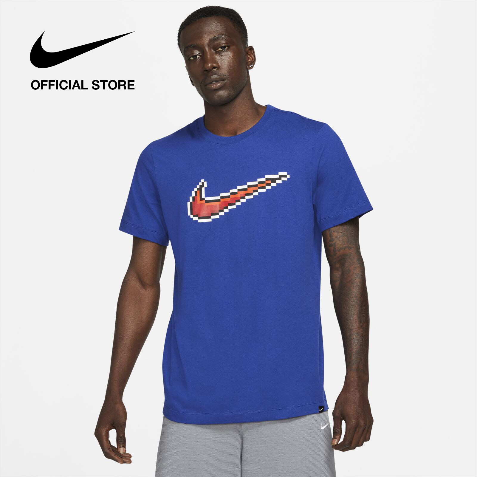Nike Men's Swoosh T-Shirt - Blue เสื้อยืดผู้ชาย Nike Swoosh - สีฟ้า