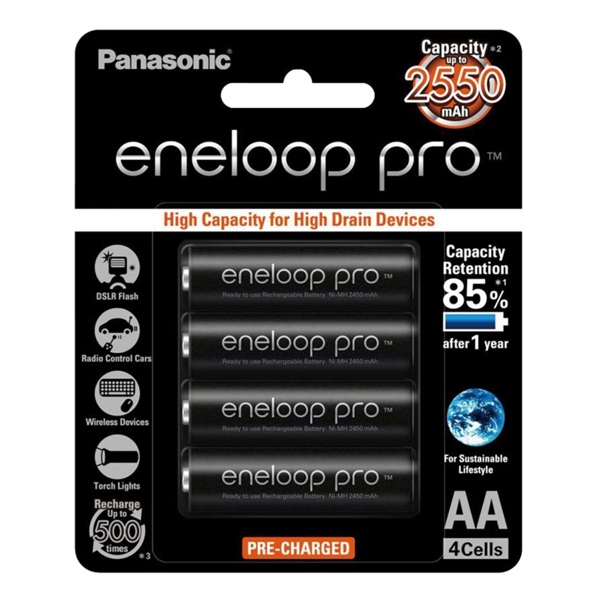 Panasonic Eneloop Pro Aa 2550 Mah Rechargeable Battery รุ่น Bk 3hcce