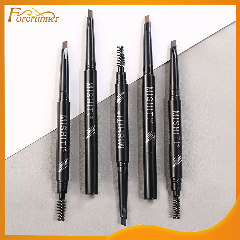 ดินสอเขียนคิ้ว ดินสอเขียนคิ้วกันน้ำ ดินสอเขียนคิ้วสองหัวึ  ดินสอเขียนคิ้วแบบหมุน 2 in 1มีแปรงปัดคิ้วในตัว（053）