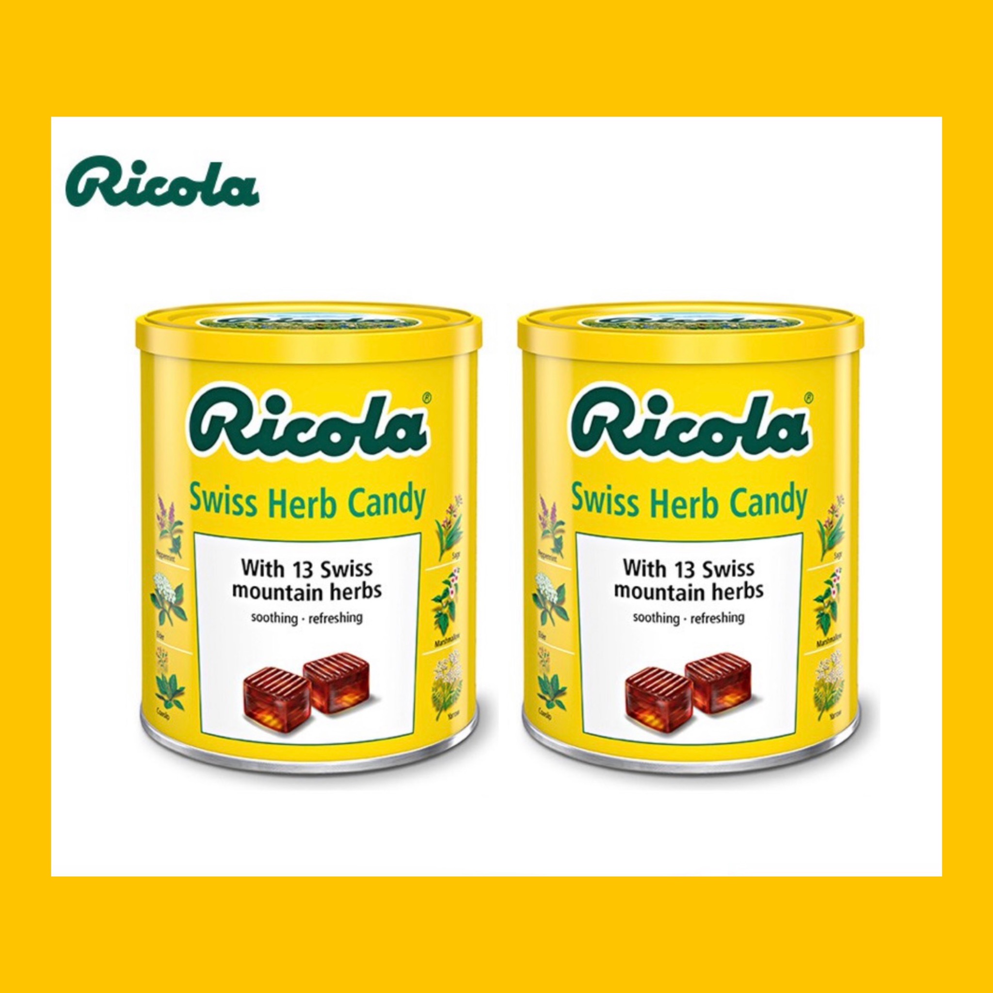 Wrapped Candy Ricola 🏔 แพ็คคู่สุดคุ้ม ริโคล่า สวิสเฮิร์บ แคนดี้ ลูกอมสมุนไพร Ricola Swiss ...