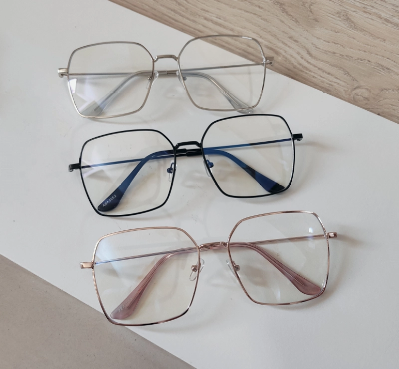 ราคาและรีวิวGlasses filter light blue color 100% fashion glasses frame filter light