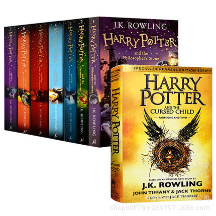 หนังสือชุดภาษาอังกฤษ Harry Potter 1-8哈利波特全英系列书籍1-8Harry Potter English Series Books 1-8