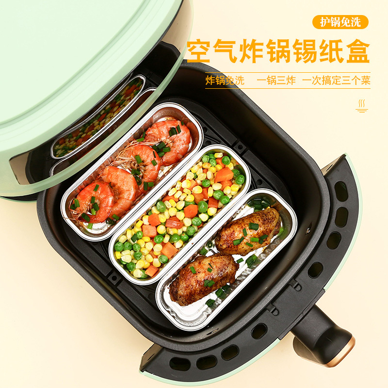Set 5 Khay Giấy Bạc Hình Chữ Nhật Cao Cấp