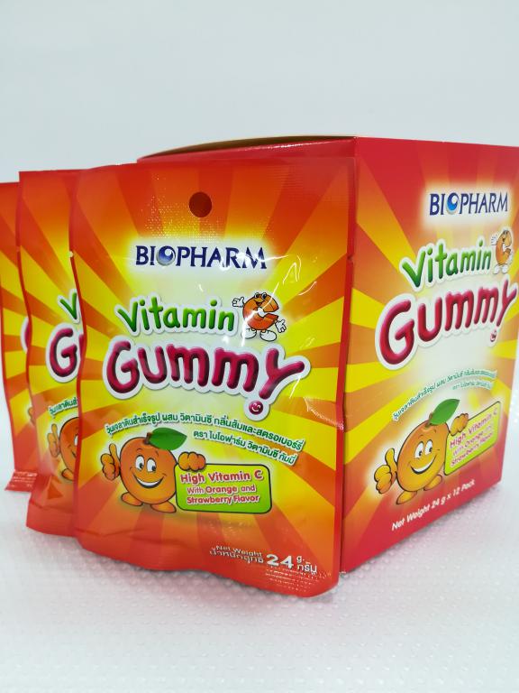 BIOPHARM Vitamin C GUMMY เยลลี่วิตามิน กัมมี่ วิตามินซี วิตามินเคี้ยว