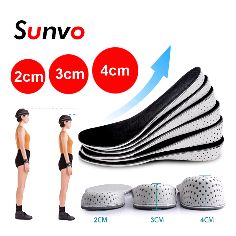 NOIPACE Silicone Gel Heel Cups Height Increase Insoles Elevator Shoes