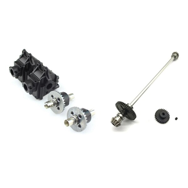 1 Set 1254 Gear Box Assembly 1309 Differential Set & 1 Set Metal Central Drive Shaft Reduction Gear