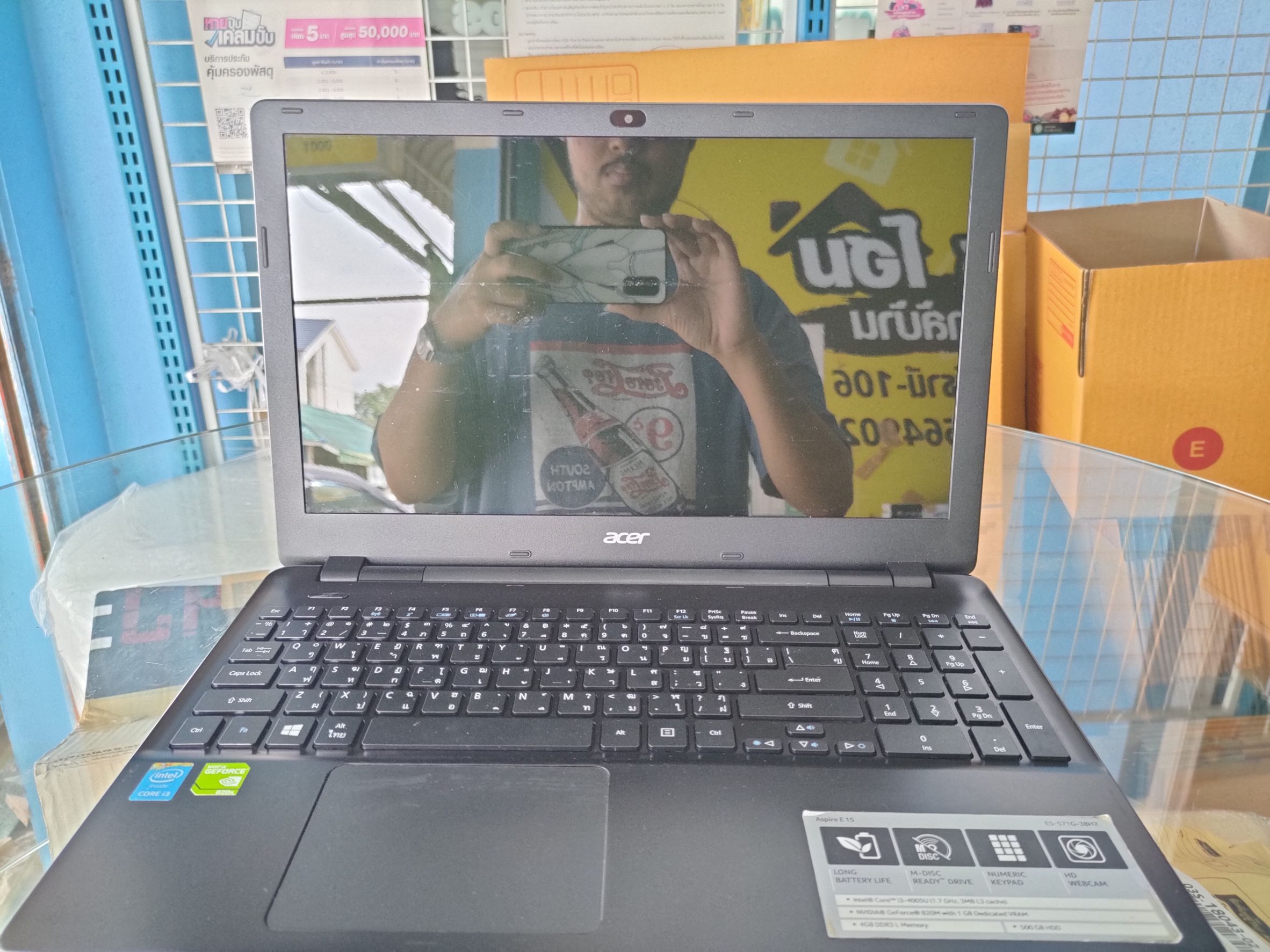 โน๊ตบุ๊คมือสองยี่ห้อ Acer Aspire E5-38H7 จอ ซีพียู Intel