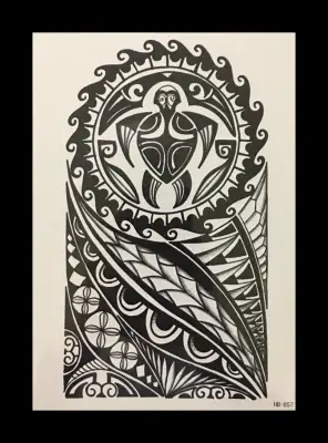Temporary Maori Tattoo Sticker size 15x21 cm. HB-857
