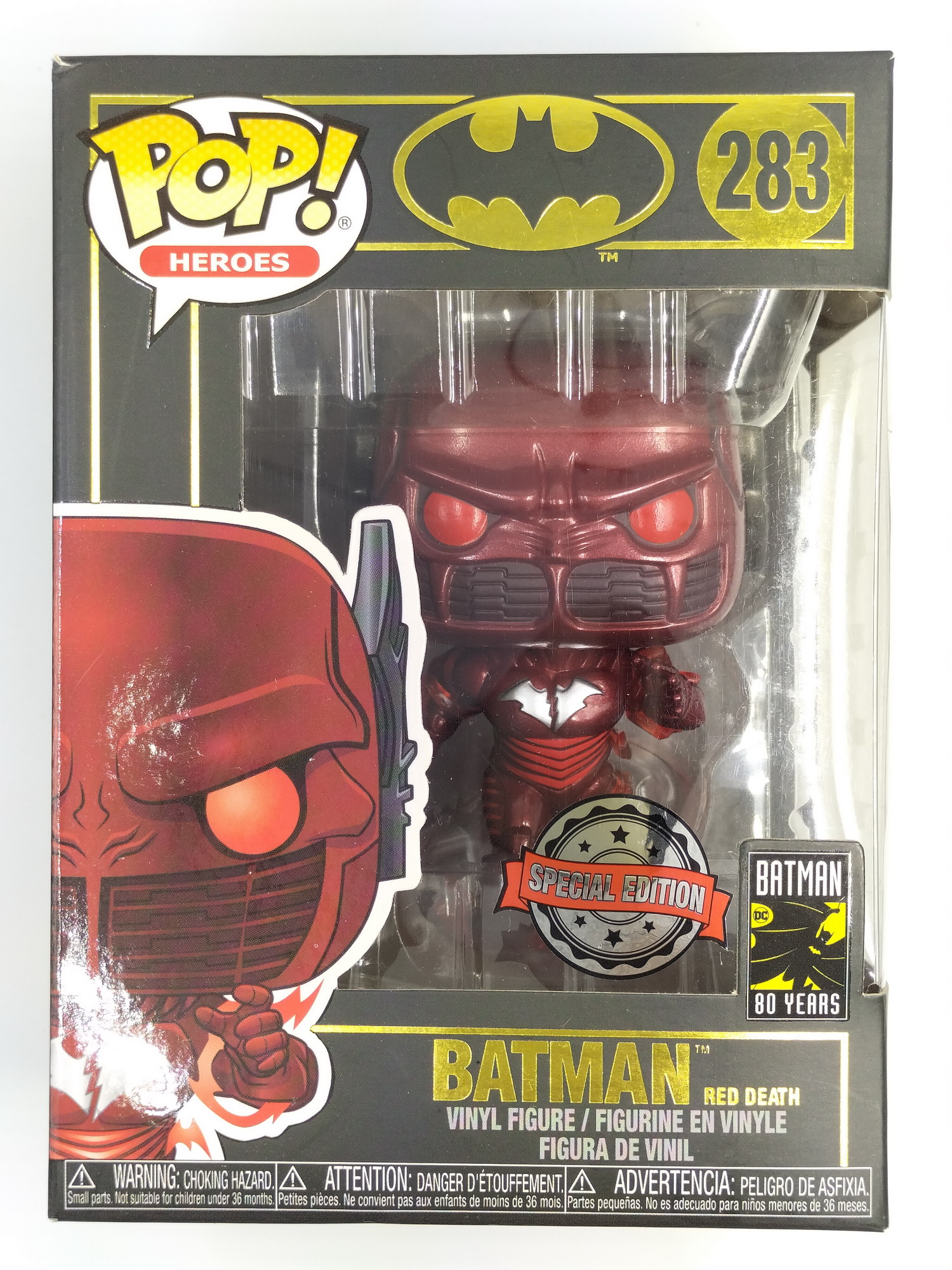 Funko Pop DC Heroes - Batman Red Death (80 Years) #283  (กล่องมีตำหนินิดหน่อย) 