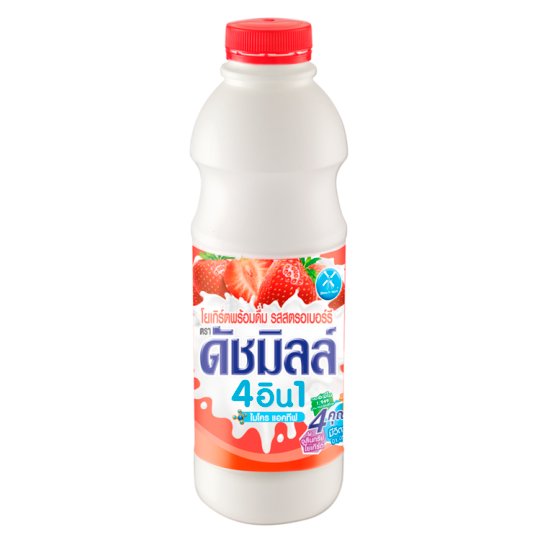 ดัชมิลล์ นมเปรี้ยว รสสตรอเบอร์รี 830มล. ผลิตภัณฑ์จากนมเนย และไข่สำหรับอุปโภคบริโภค