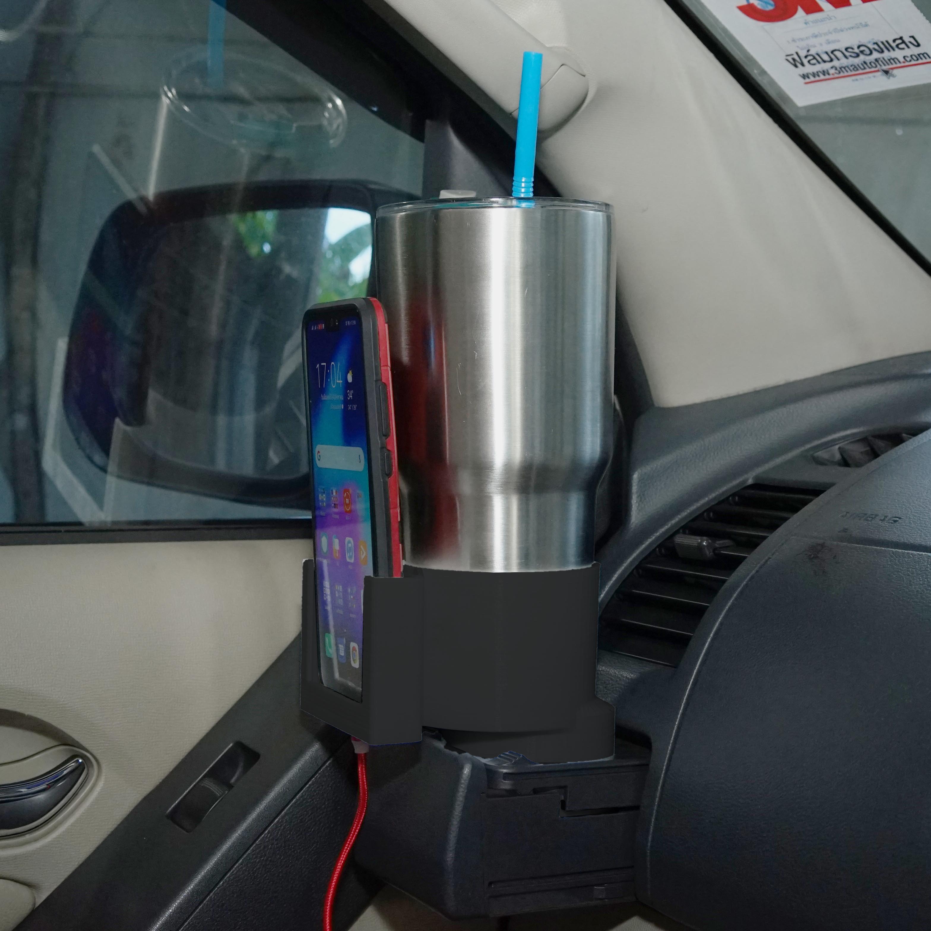 ที่วางแก้วYeti ขนาด 20 และ 30 oz ใส่เสริมสำหรับช่องวางแก้วในรถยนต์ วางโทรศัพท์มือถือขนาด 6 นิ้วได้