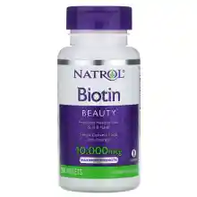 ภาพขนาดย่อของภาพหน้าปกสินค้าNatrol, Biotin, Maximum Strength, 10,000 mcg, 100 Tablets จากร้าน Sak บน Lazada ภาพที่ 1