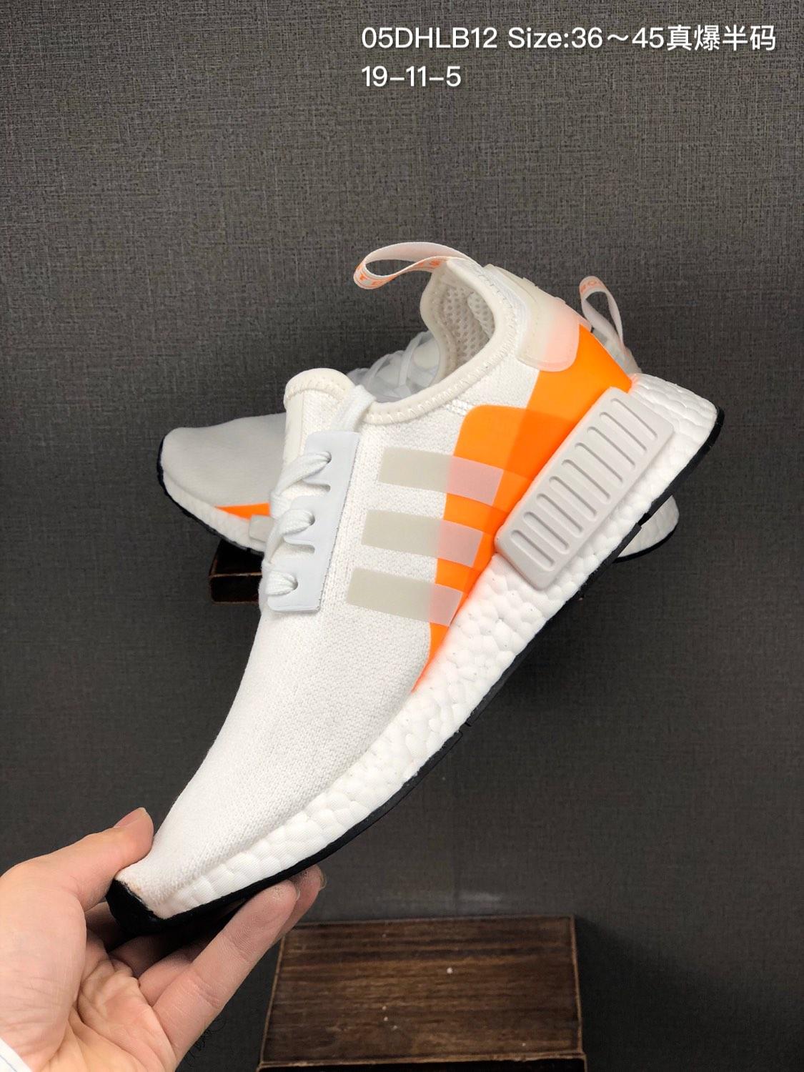 Adidas Nmd Runner Pk Sneakers White Orange Fitness shoes 2020 new