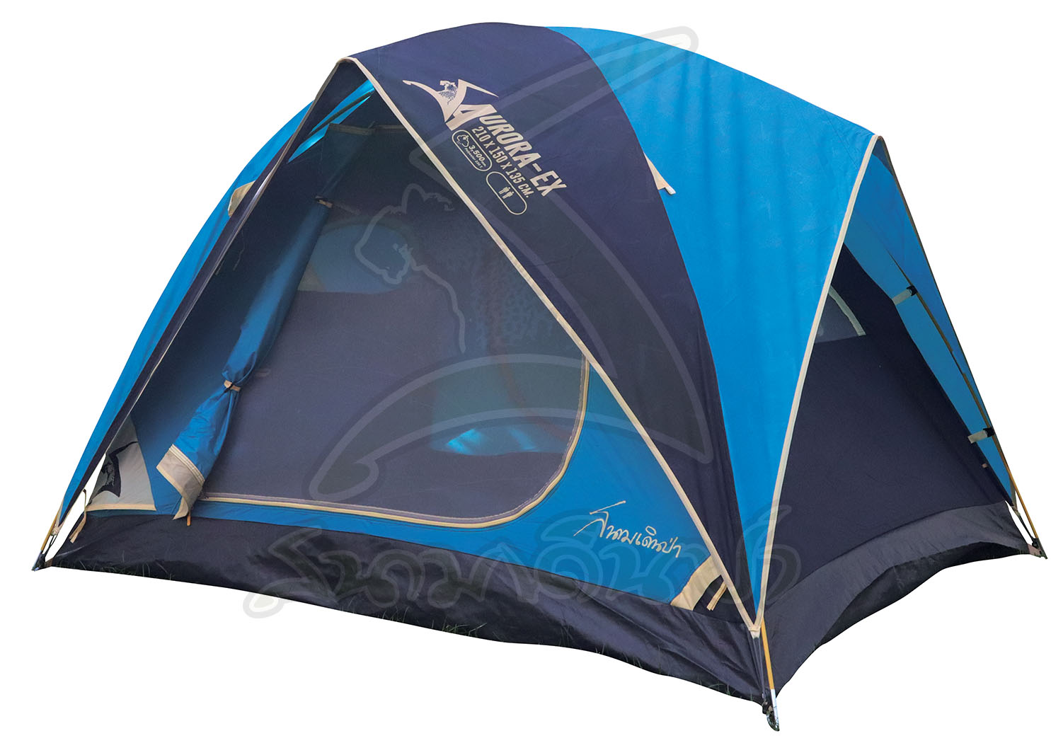 Field and Camping สนามเดินป่า เต็นท์ Aurora EX  ขนาด 210x150x135 ซม. สีน้ำเงิน-กรม