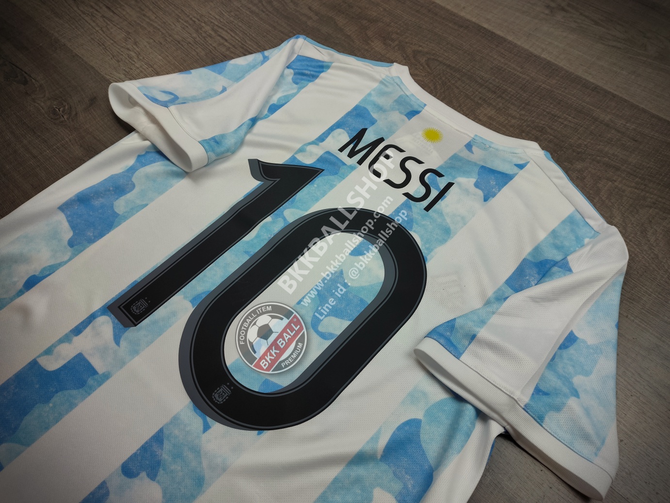 เสื้อฟุตบอล ทีมชาติ Argentina Home อาร์เจนติน่า เหย้า 2021/22 โคป้า อเมริกา พร้อมเบอร์ชื่อ 10 MESSI