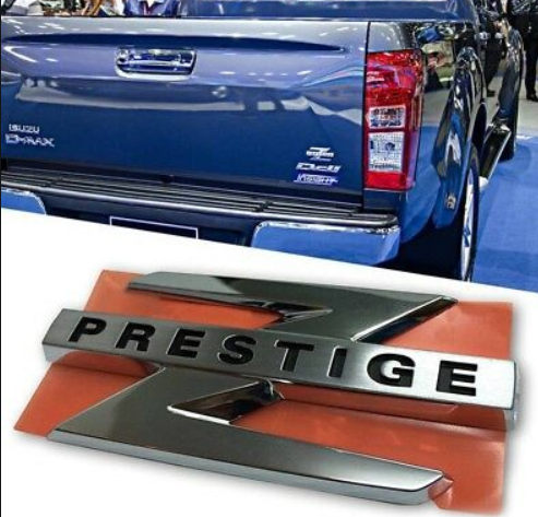 โลโก้ แซ้ด อีซูซุ ติดหลังรถยนต์ งานพลาสติก RED OR SILVER Chrome Logo Back Rear Z Prestige Emblem Badge Plate For Isuzu Dmax D-Max Truck