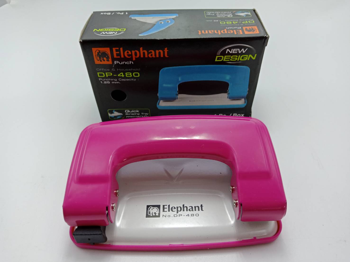ที่เจาะกระดาษ Elephant DP-480 เจาะกระดาษได้ 1.25 mm. คละสี
