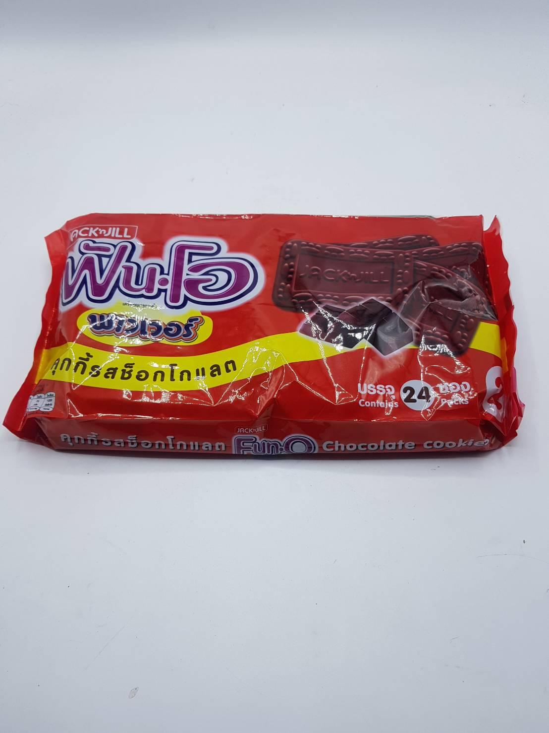 12 ชิ้น ฟันโอพาวเวอร์ คุกกี้ช็อคโกแลต สอดไส้ ช้อคโกแลต ขนม jack n jill