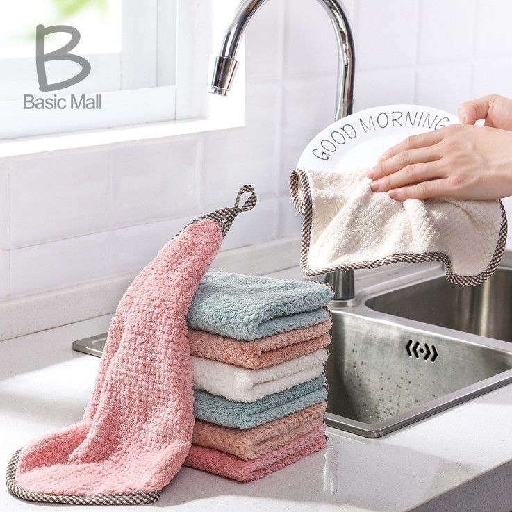 นำเข้า ผ้าเช็ดทำความสะอาด
﹍ஐ Nengmin ผ้าเช็ดมือ ผ้าเช็ดจาน ผ้าเช็ดโต๊ะ ผ้าทำความสะอาด ผ้าเช็ดมือแบบแขวน มี 4 สีให้เลือก Kitchen Towels