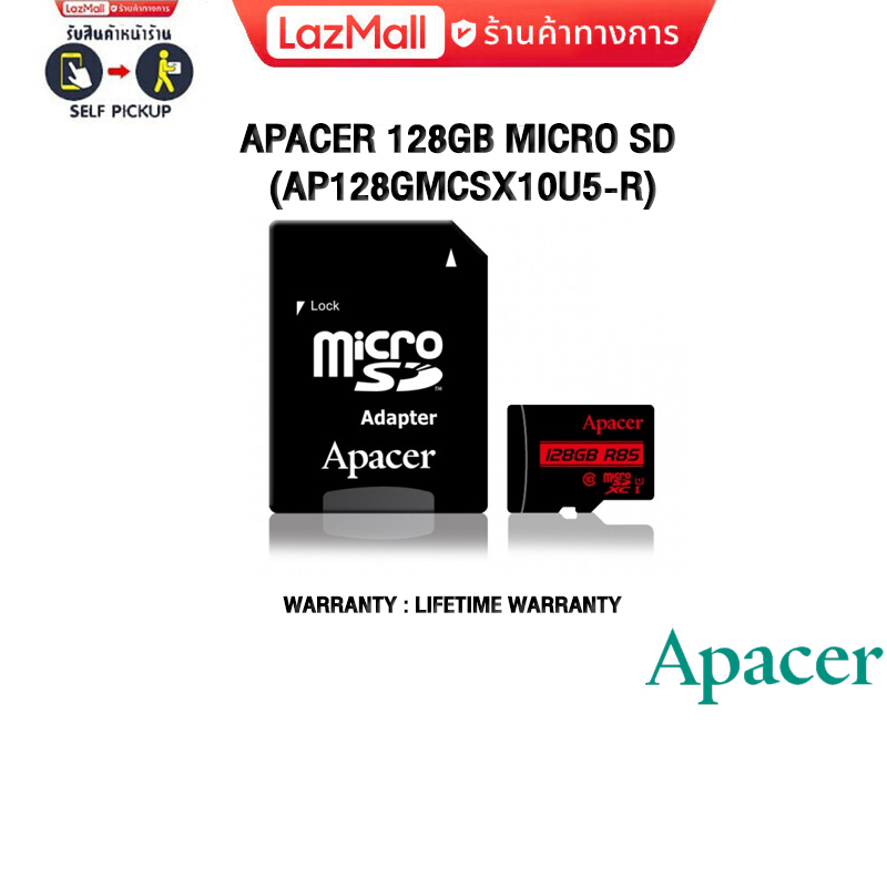 APACER 128GB MICRO SD (AP128GMCSX10U5R)LIFETIME WARRANTY TOP Online