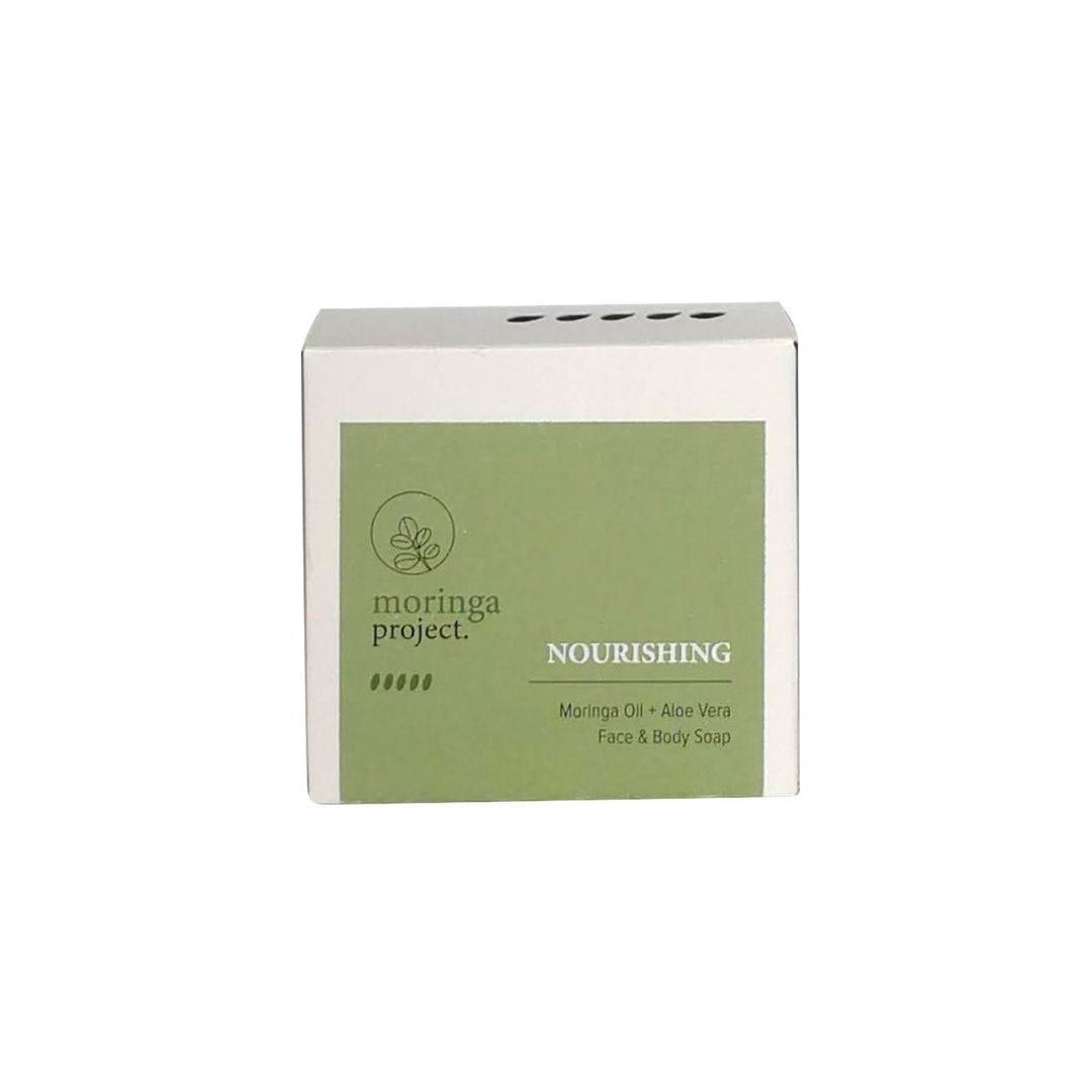 Moringa Project Nourishing Moringa Oil & Aloe Vera Face & Body Soap บำรุงน้ำมันมะรุม + ว่านหางจระเข้ สำหรับใบหน้าเเละผิวกาย (100g)