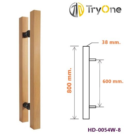 AshleyLife มือจับประตู2ชิ้น (1 คู่)สี่เหลี่ยม 3.8*3.8*60cm. / 800 cm.  ทำจากไม้จริง สวยหรู ทนทาน ใช้ได้นาน ใช้ได้กับประตูกระจก/ ประตูแบบอลูมิเนียม / ประตูไม้ HD-0042 HD-0048 สี TYPE:D 80cm สี TYPE:D 80cm