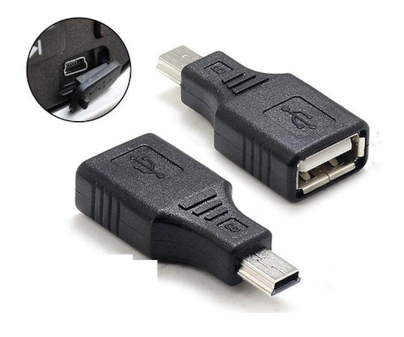 USB-2.0 USB Female to Mini USB Male 5 Pin Adapter Converter Black - intl