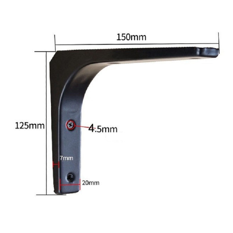 8 PCS Iron Wall Shelf Bracket, Heavy Duty Shelf Support Bracket Decorative Joint Angle Bracket