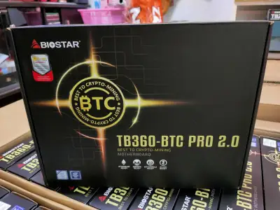 MAINBOARD BIOSTAR TB360-BTC PRO 2.0 12GPU 1151 DDR4 ของใหม่ รับประกัน 1 ปี ใส่การ์ดจอได้มากถึง 12 ตัว