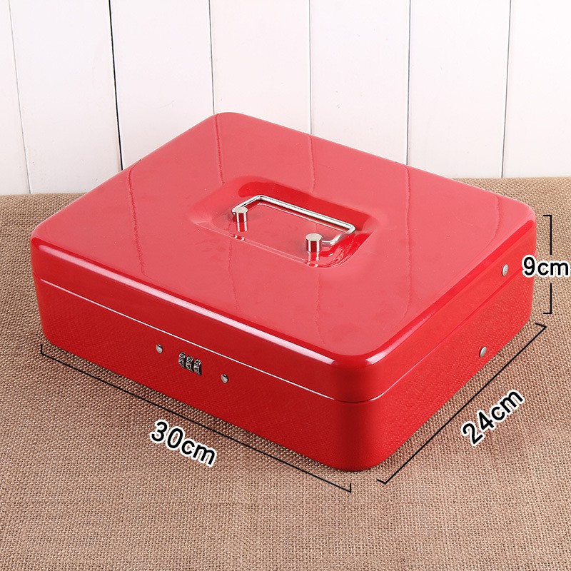 【IBig Size】Cash Box For Money Portable Small Bills Security With Keys Safe Locking